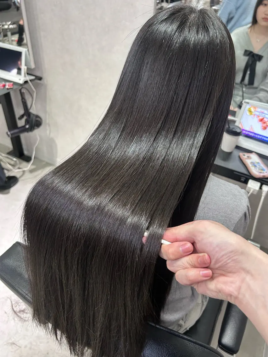 ロング 縮毛矯正 ワンホンヘア/ 透明感カラー/ゆうとのヘアスタイル