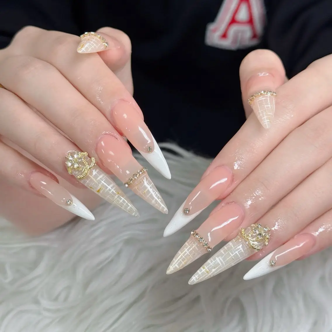 ネイル フットネイル フレンチネイル グラデーション 韓国ネイル ロングネイル ハンドネイル Hani Nail Salonのネイルデザイン