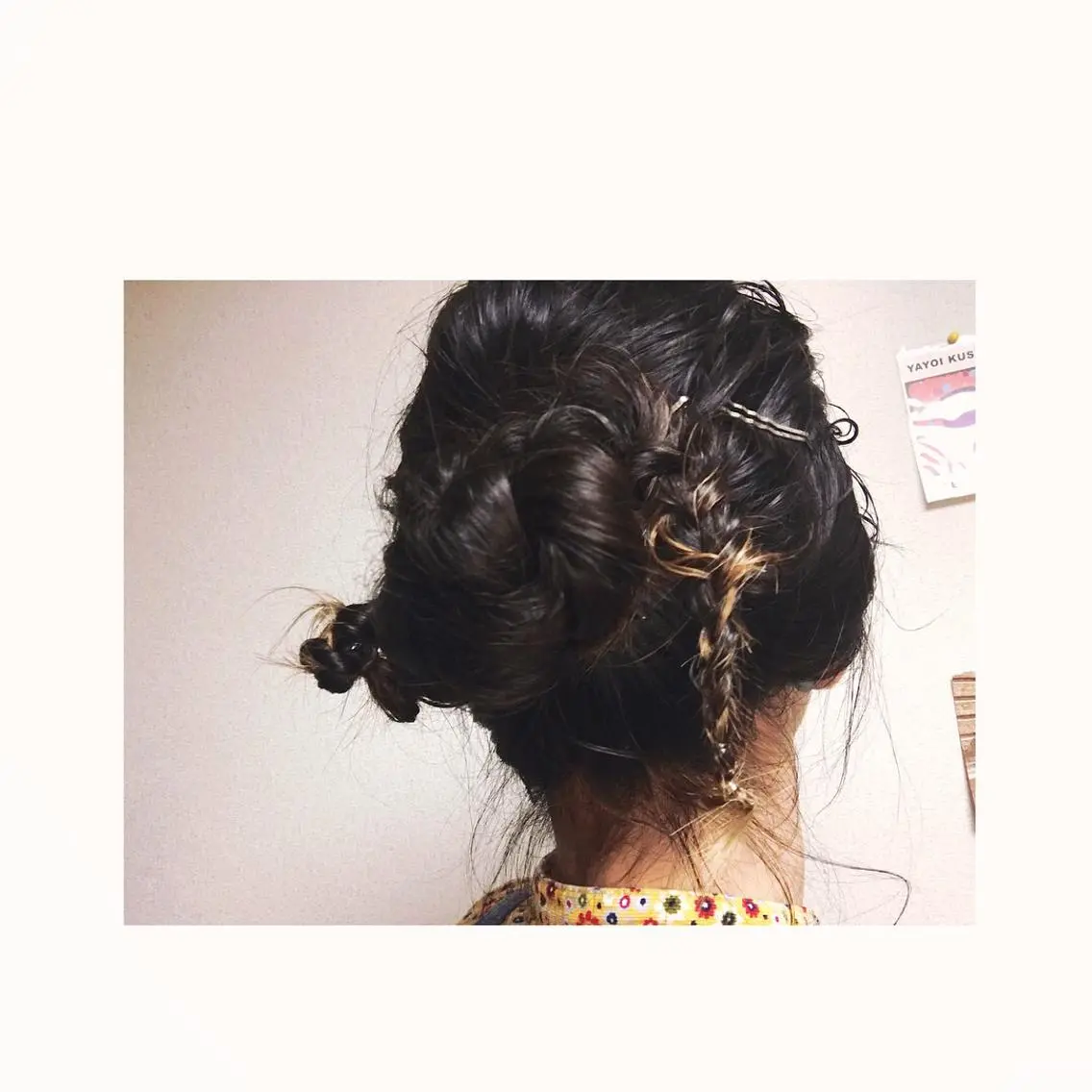 セミロング パーマ ヘアアレンジ くるくるパーマ aikoのヘアスタイル