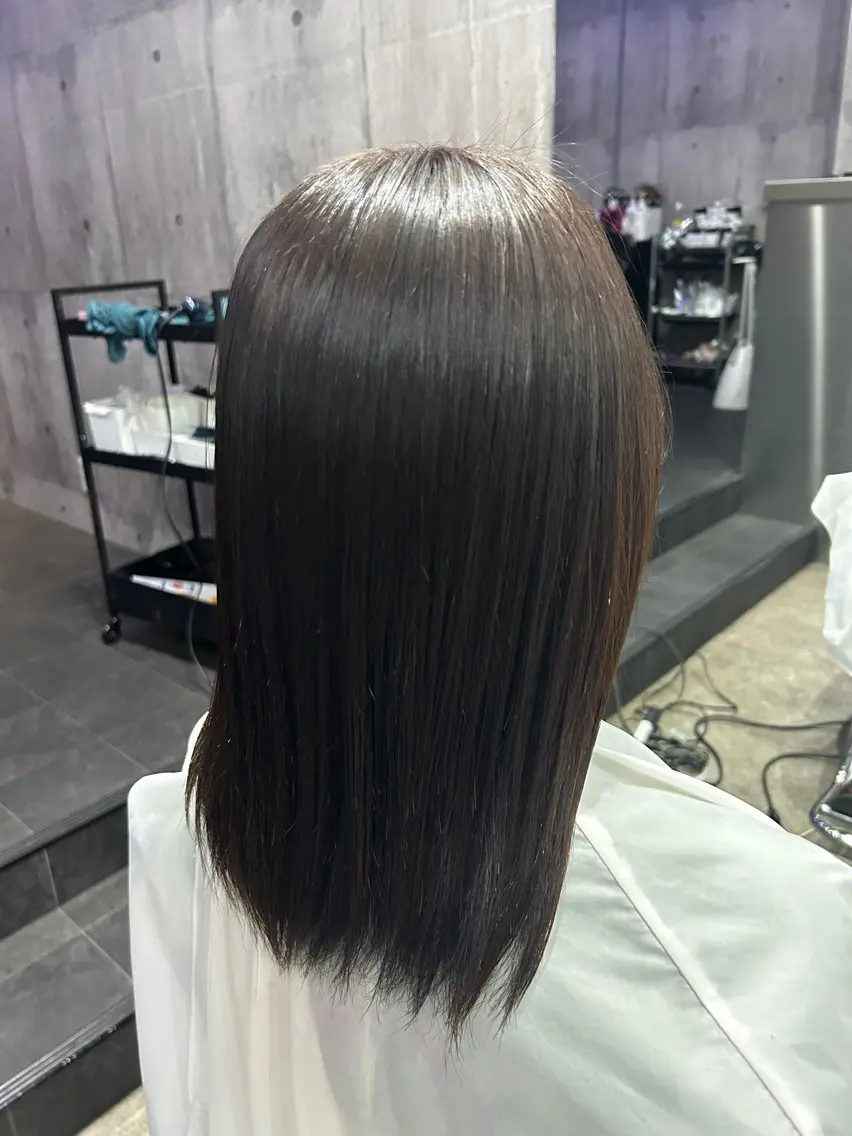 ミディアム カット 縮毛矯正 トリートメント 【朝ラク縮毛矯正】 髪質改善/kiryuのヘアスタイル