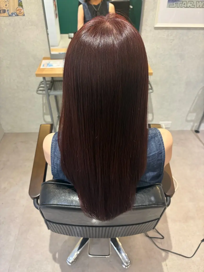 ロング カラー ヘアカラー トリートメント 加部 采音のヘアスタイル