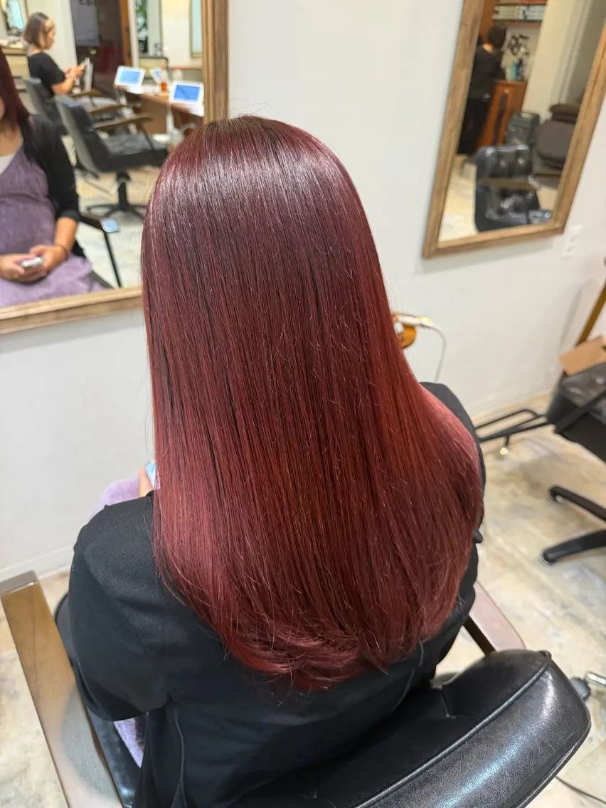 セミロング カット ヘアカラー 🎀ブリーチなしカラ ー🎀Mizukiのヘアスタイル