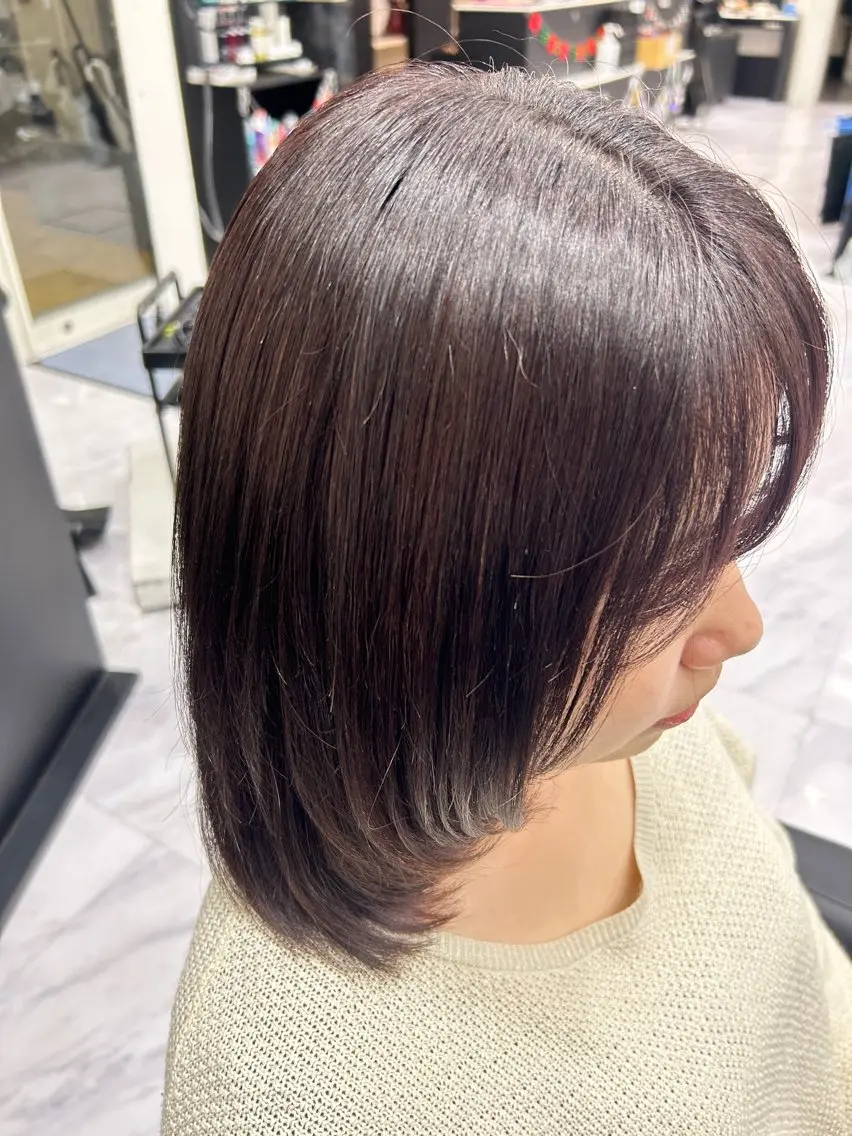 ミディアム カラー ヘアカラー トリートメント 🍊小川実里🍊 /カラーレイヤーのヘアスタイル