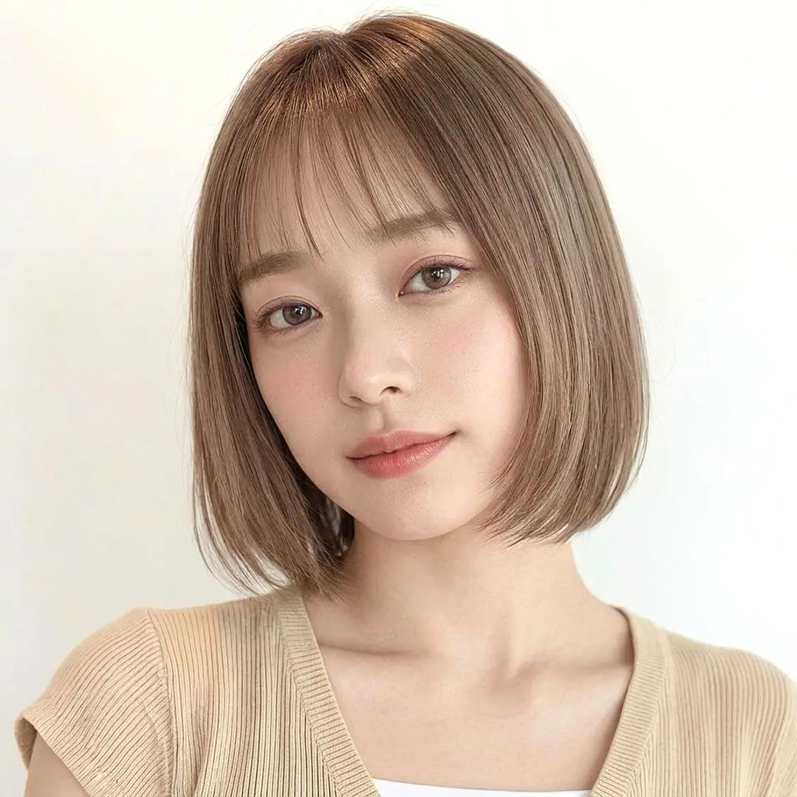 ミディアム 庭木 華瑠のヘアスタイル
