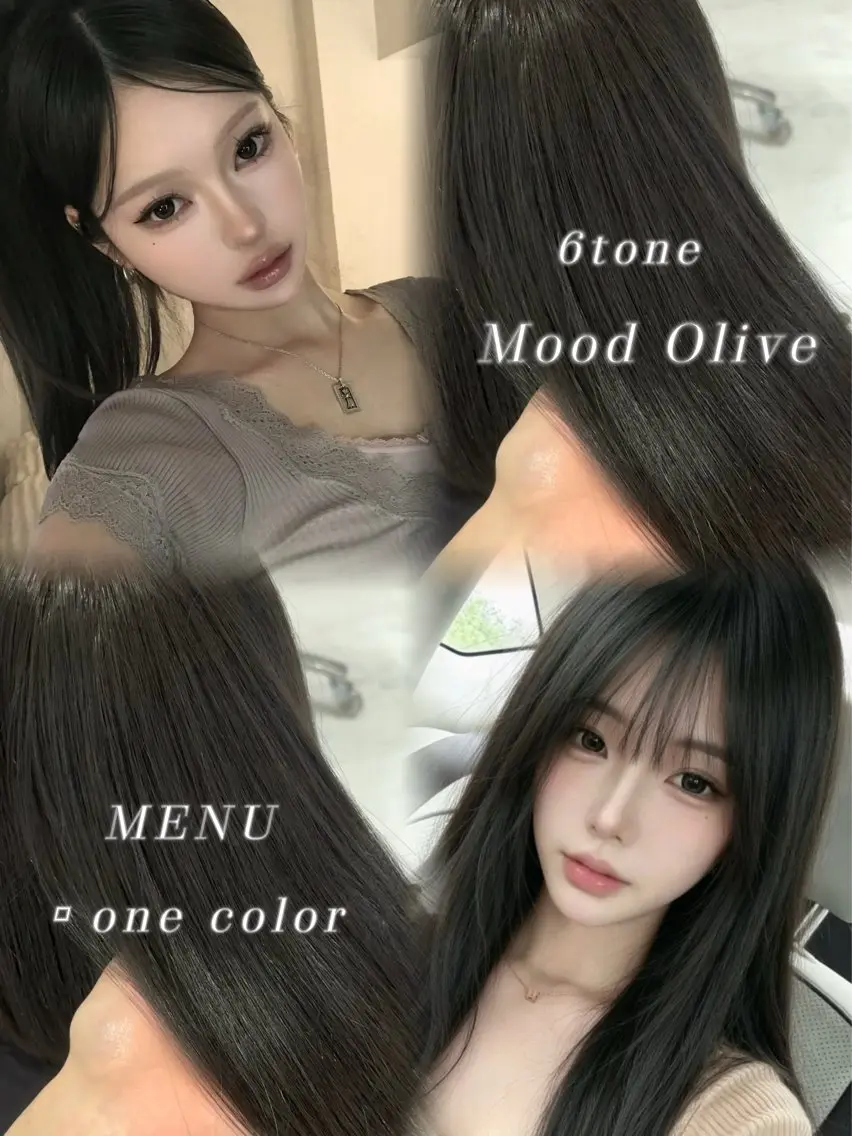 ロング カラー オリーブカラー 高野 日和のヘアスタイル