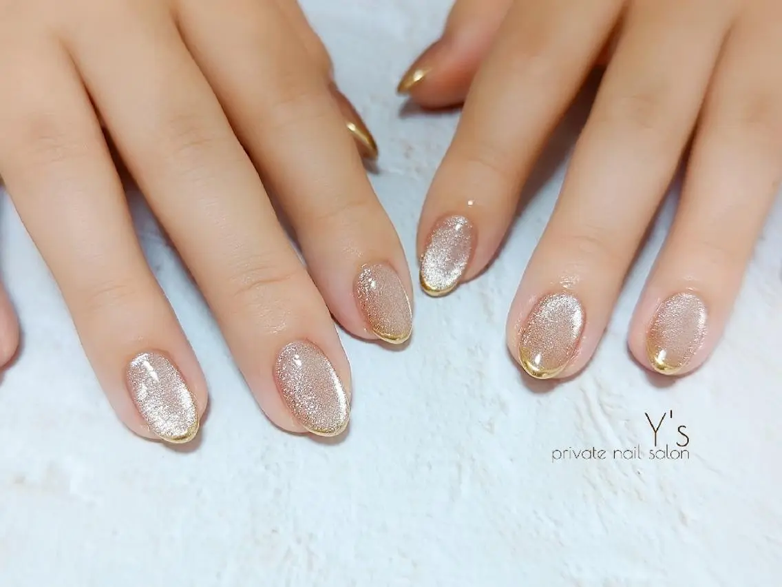 ネイル フレンチネイル ミラーネイル ハンドネイル YUMI NAGAI  のネイルデザイン