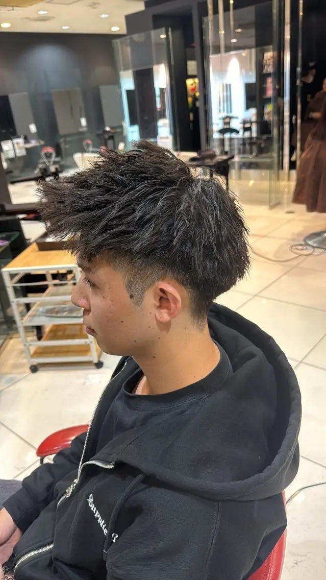 メンズ カット パーマ 水谷 亮太のヘアスタイル