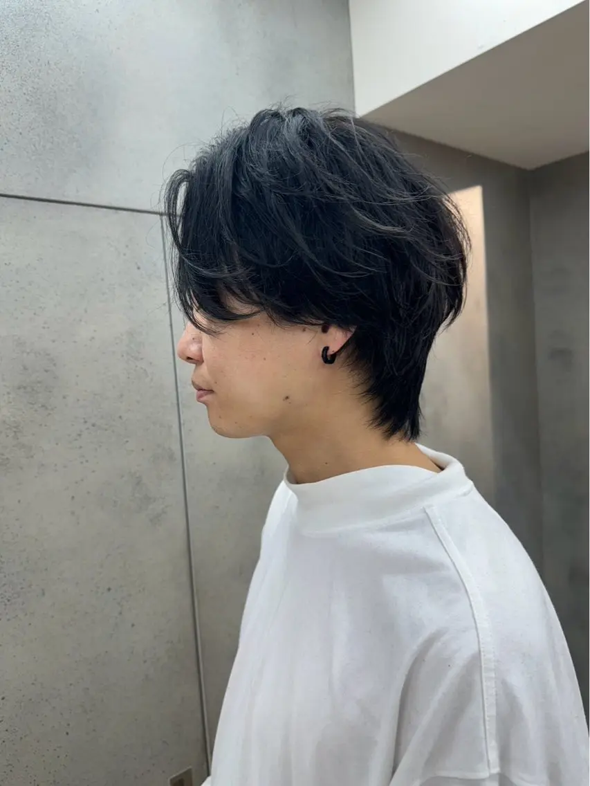 ショート メンズ センターパート ナチュラル×色気パ ーマ 渋谷/マナミのヘアスタイル