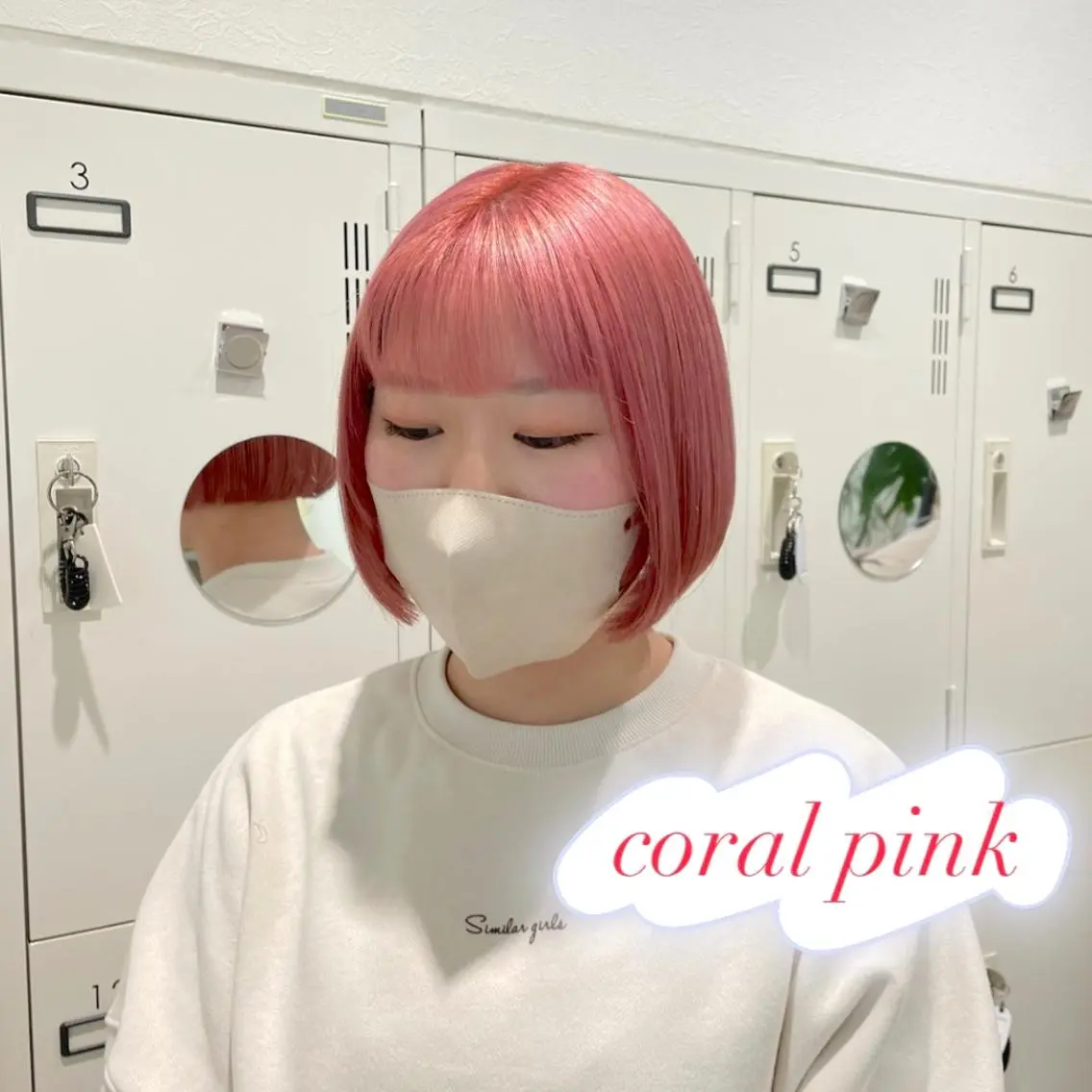 ショート カラー ピンクカラー ヘアカラー トリートメント ピンクカラー🎀/ ミルクティー🍼花音のヘアスタイル
