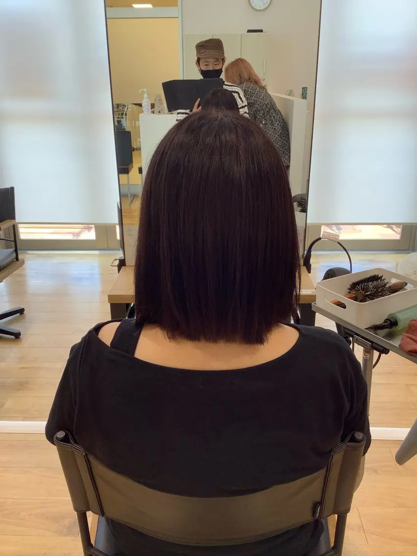 ミディアム カラー カット ヘアカラー 髪質改善縮毛矯正 美容師✂️山崎竜二のヘアスタイル