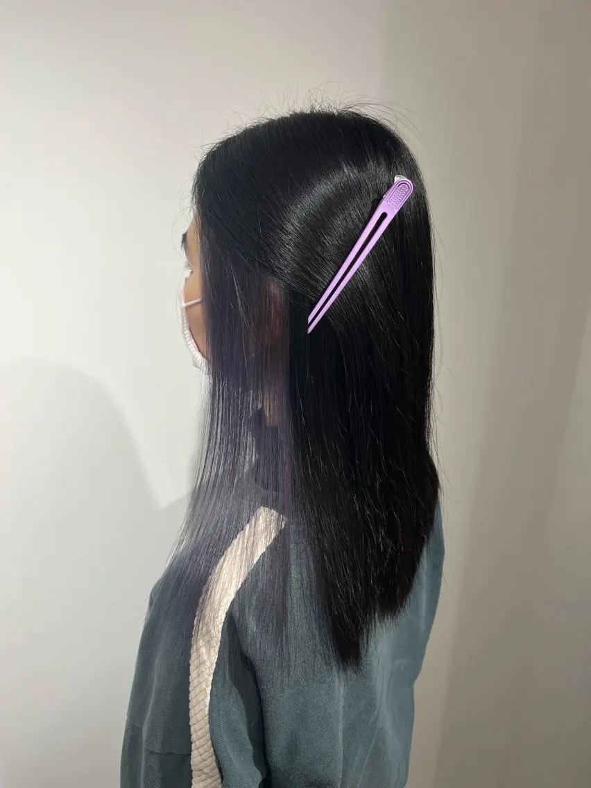 ロング カラー ブルーカラー ブルーバイオレット インナーカラー バイオレットカラー ヘアカラー 吉原葵/ハイトーン /インナーカラーのヘアスタイル