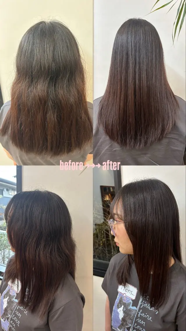 セミロング みぞぐち じゅりのヘアスタイル