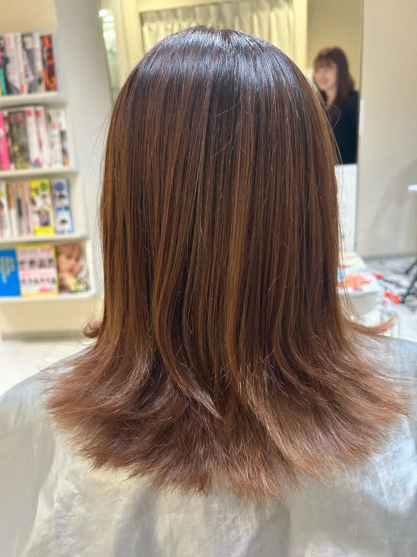 ミディアム 長田 永遠のヘアスタイル
