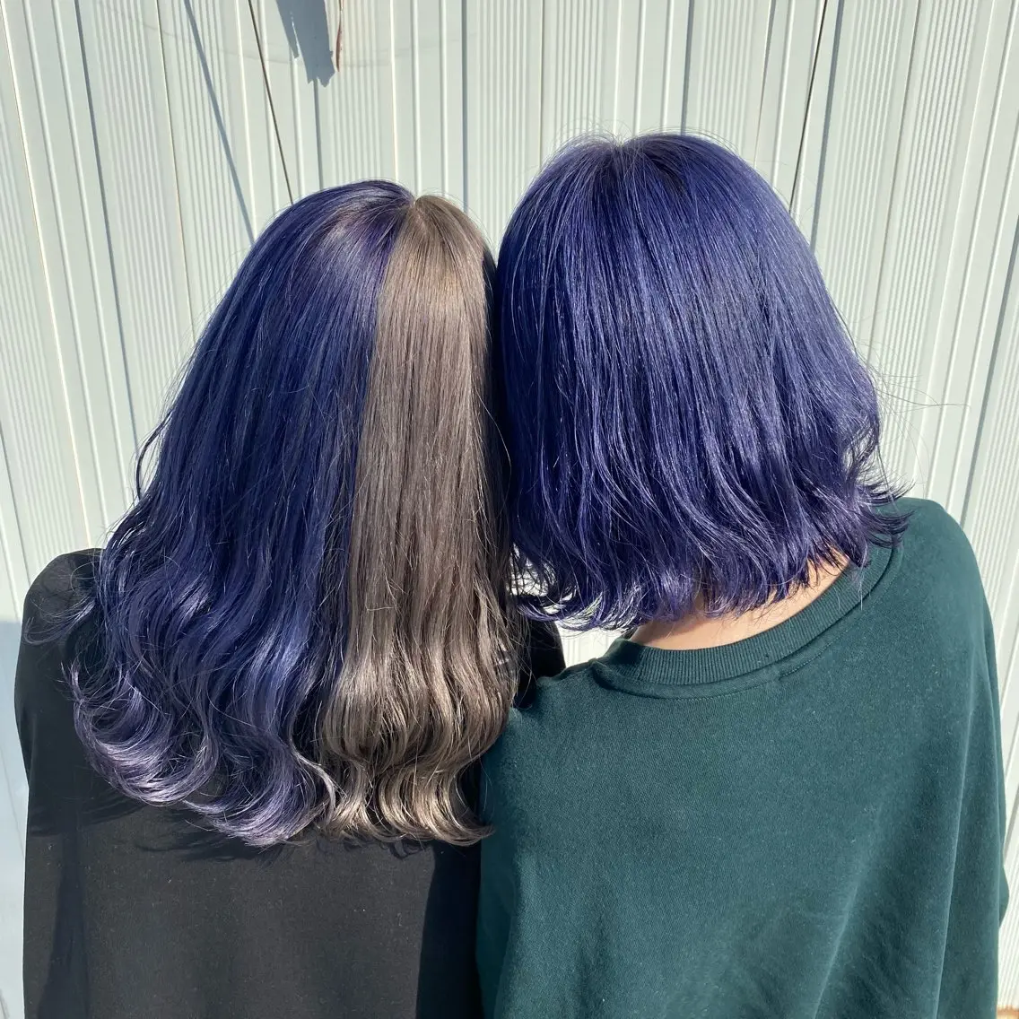 ロング カラー デザインカラー ラベンダー💜 グレージュ🩶のヘアスタイル