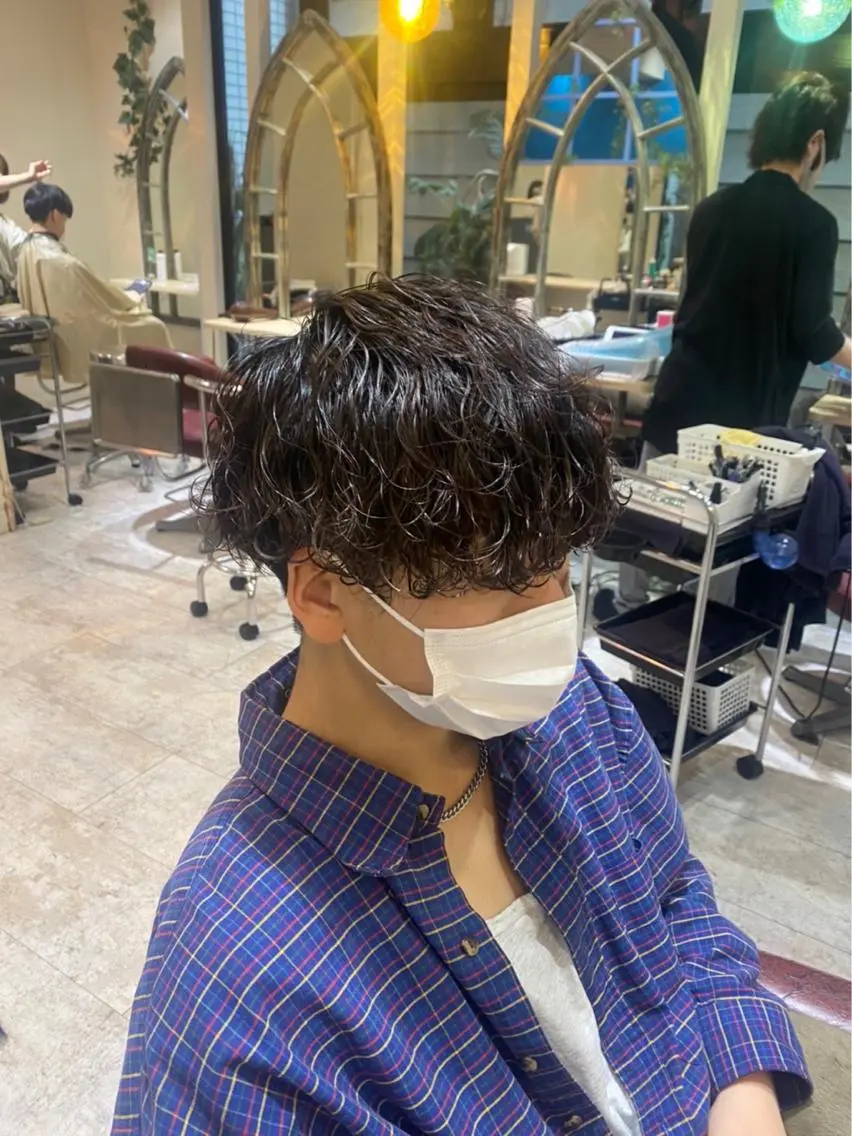 【リピーター】メンズカット+波巻きパーマ(スパイラルもこちら)の写真