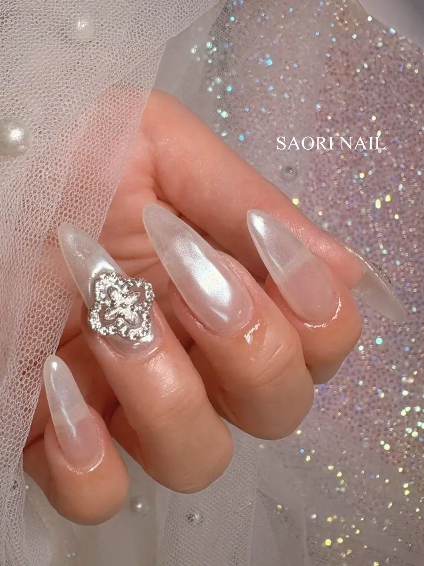 ネイル フットネイル ジェルネイル キラキラネイル 韓国ネイル マグネットネイル SAORI NAIL /長さ出し専門店のネイルデザイン