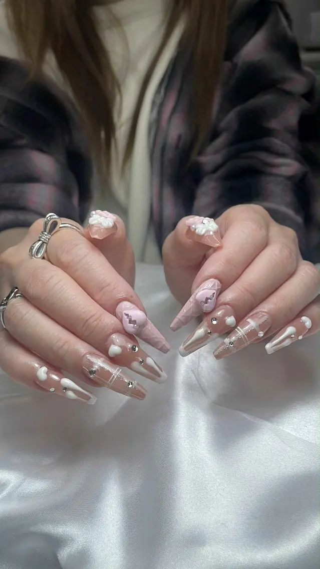 ネイル フラワーネイル ジェルネイル パラジェル スカルプネイル ネイルチップ ハンドネイル Rei _Nail 新宿のネイルデザイン