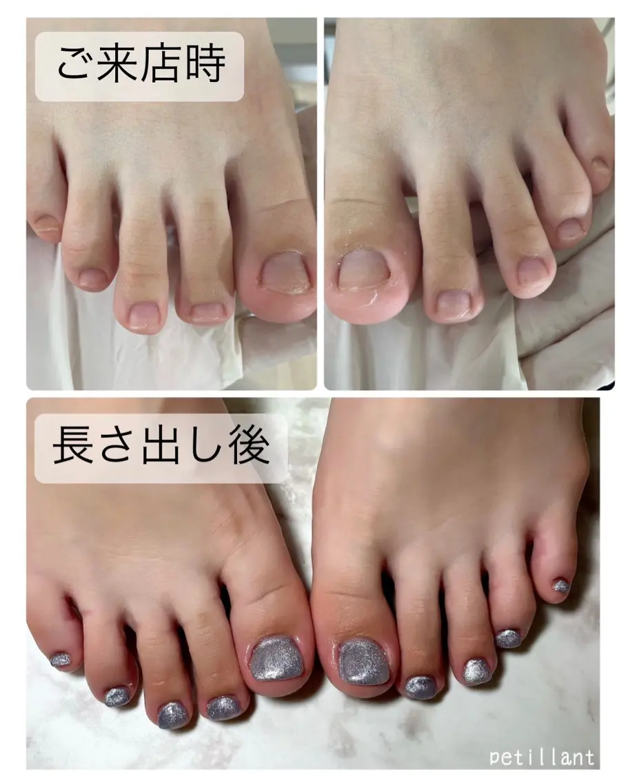 ネイル フットネイル nail salon petillantのネイルデザイン