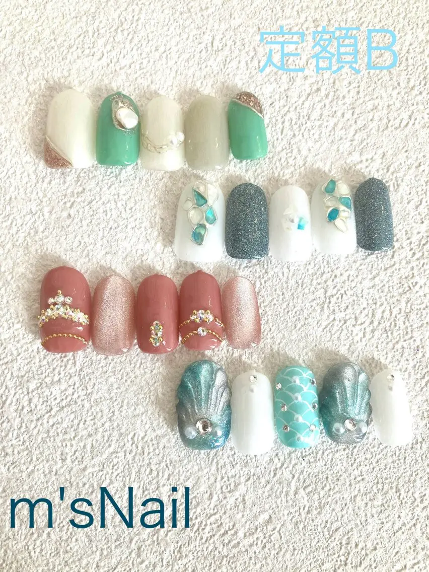 ネイル ジェルネイル パラジェル ハンドネイル m'sNail 福岡西区 ネイルのネイルデザイン