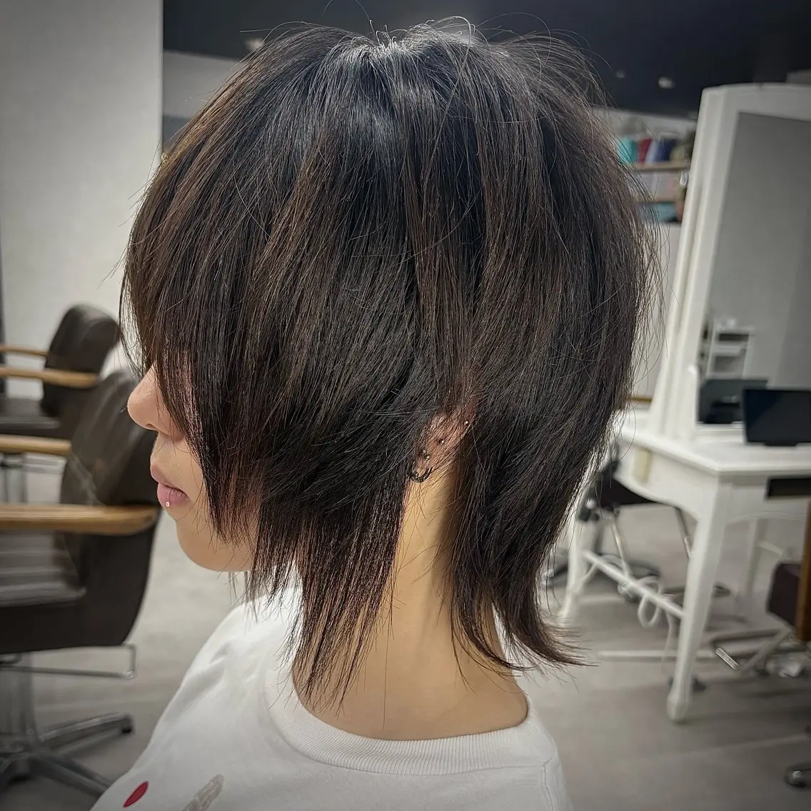 ショート ハッシュカット ウルフカット カット ★デザインカラー ハイトーン ももか★のヘアスタイル
