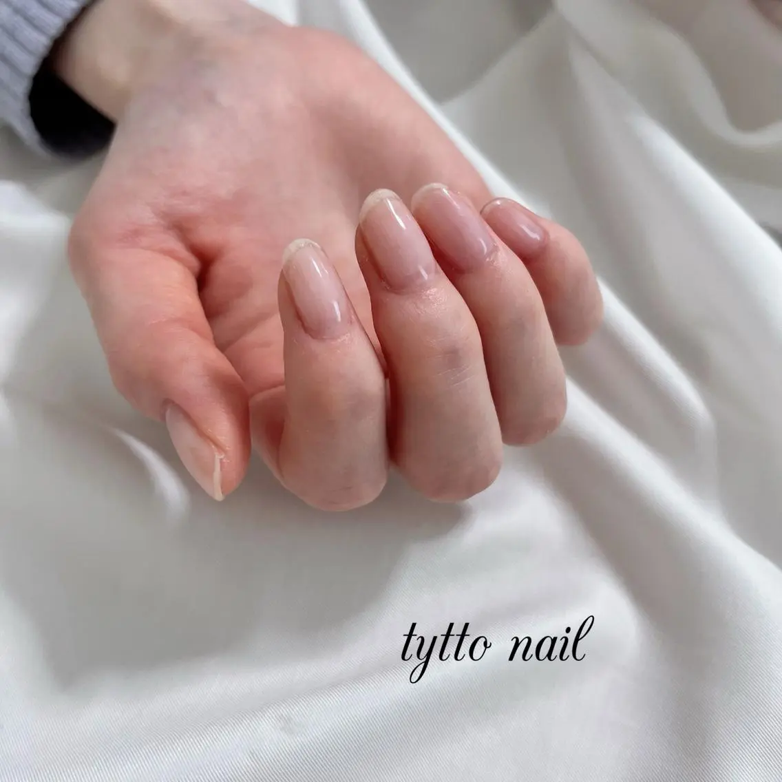 ネイル クリアネイル オフィスネイル ワンカラーネイル シンプルネイル ハンドネイル tytto nail ❤︎‪‪eri‪‪のネイルデザイン