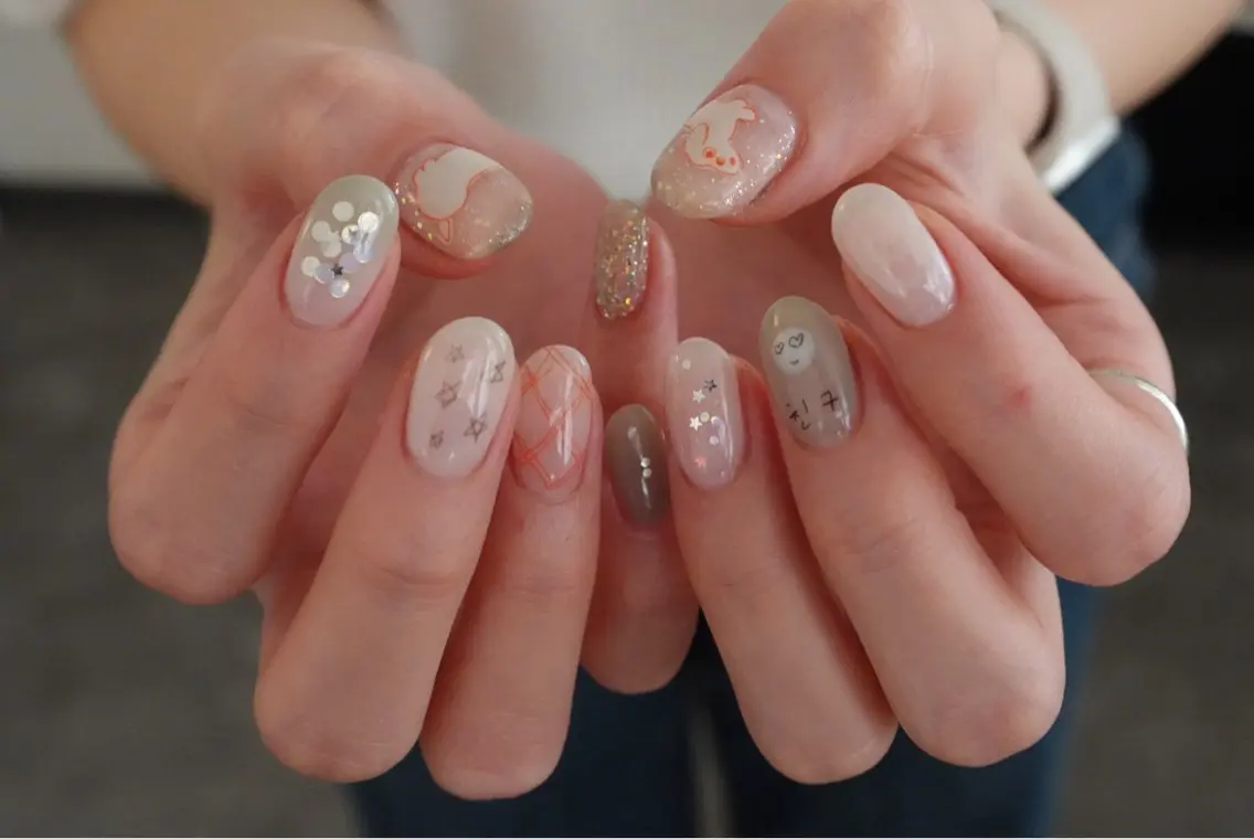 ネイル 韓国ネイル ハンドネイル roof nailのネイルデザイン