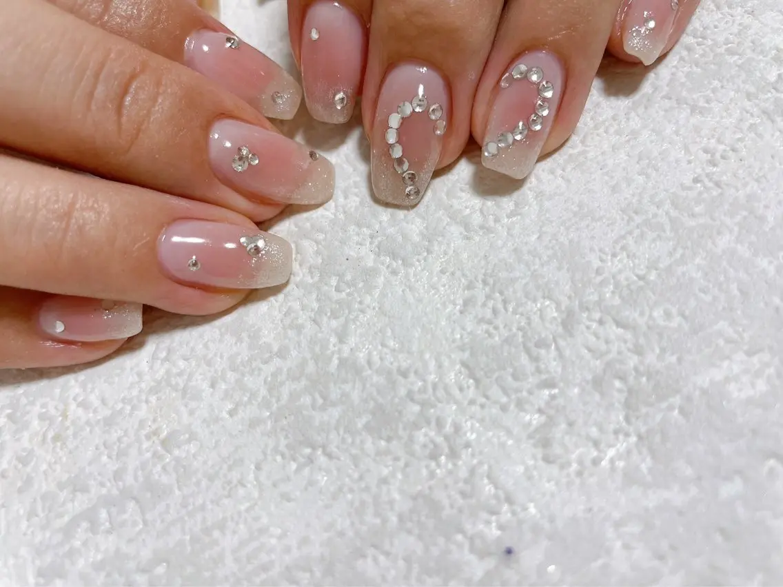 ネイル チークネイル ジェルネイル キラキラネイル 韓国ネイル メンズネイル kiki nail たまプラーザのネイルデザイン