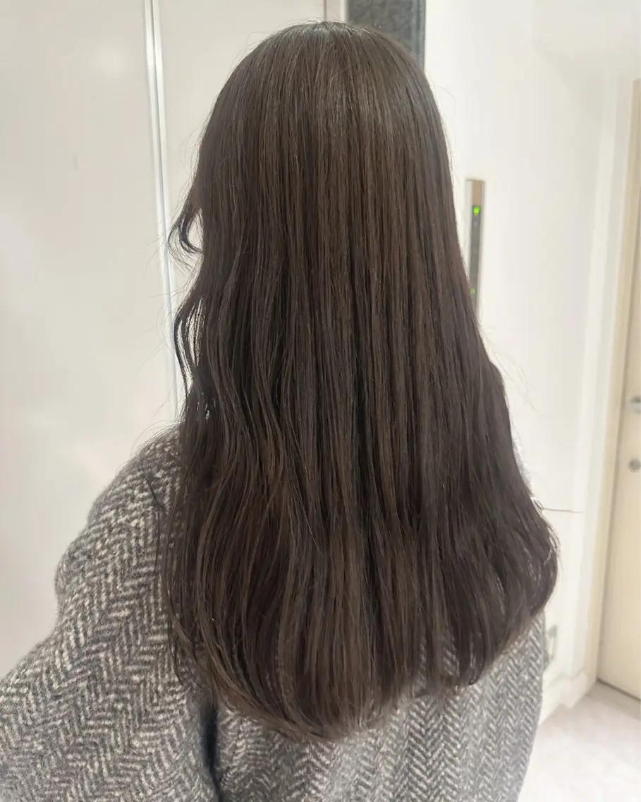ロング カラー ヘアカラー オリーブ透明感カラー 表参道/MIKUのヘアスタイル