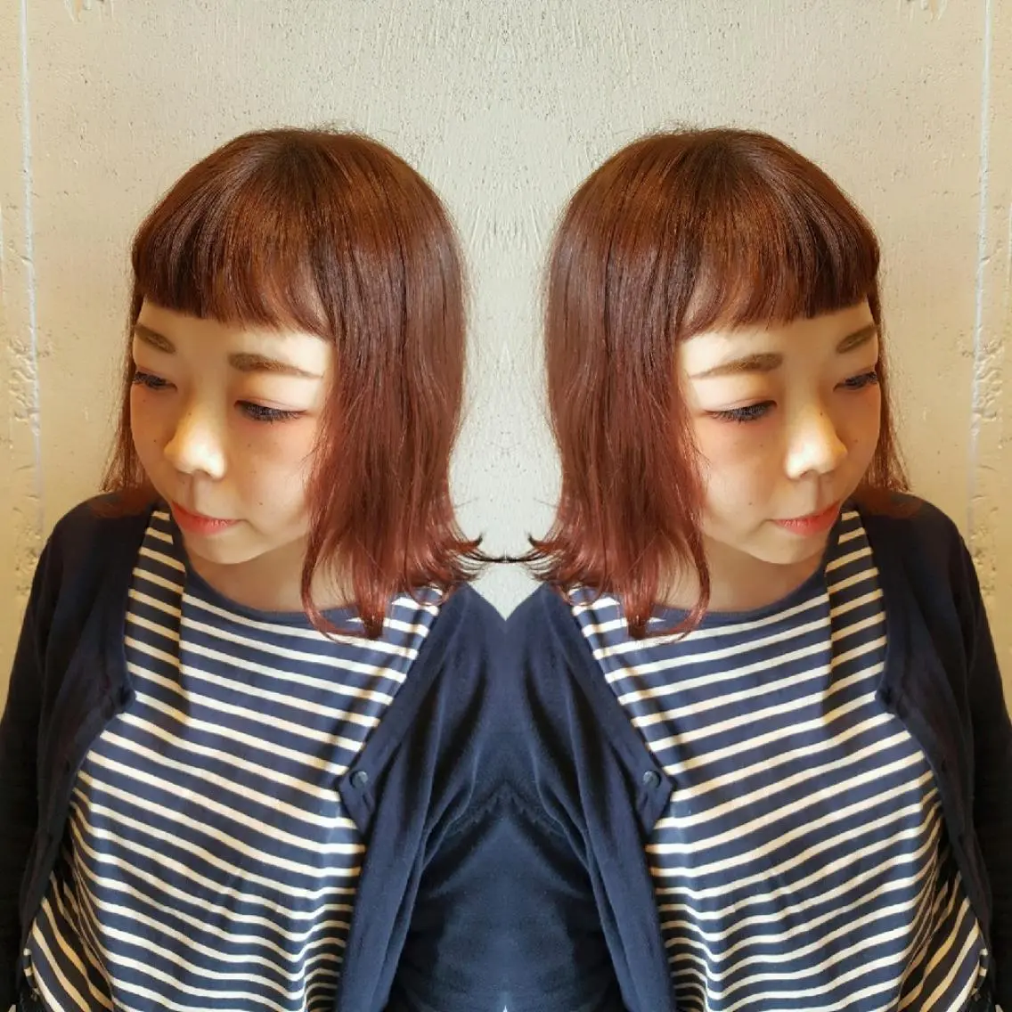 ショート オン眉 カット ヘアカラー あらき ちさとのヘアスタイル