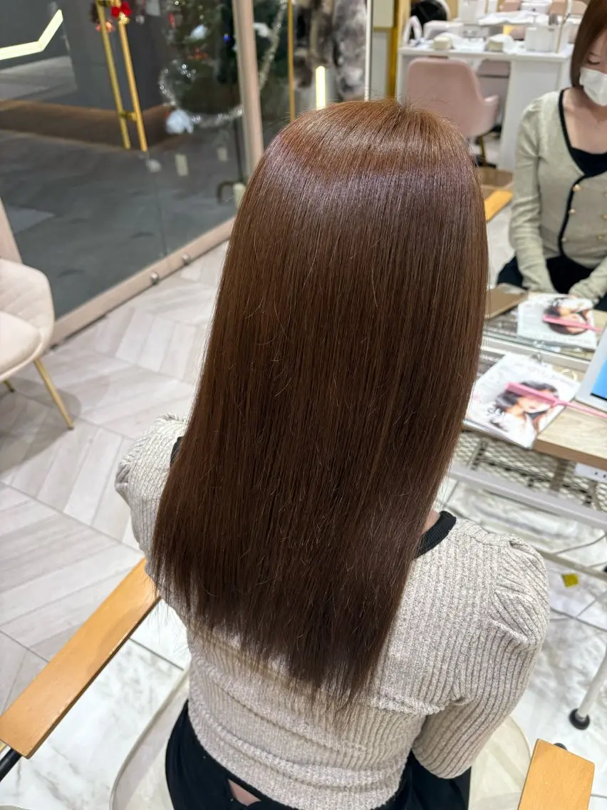 ミディアム ヘアカラー yurika🎀 透明感カラー🫧のヘアスタイル
