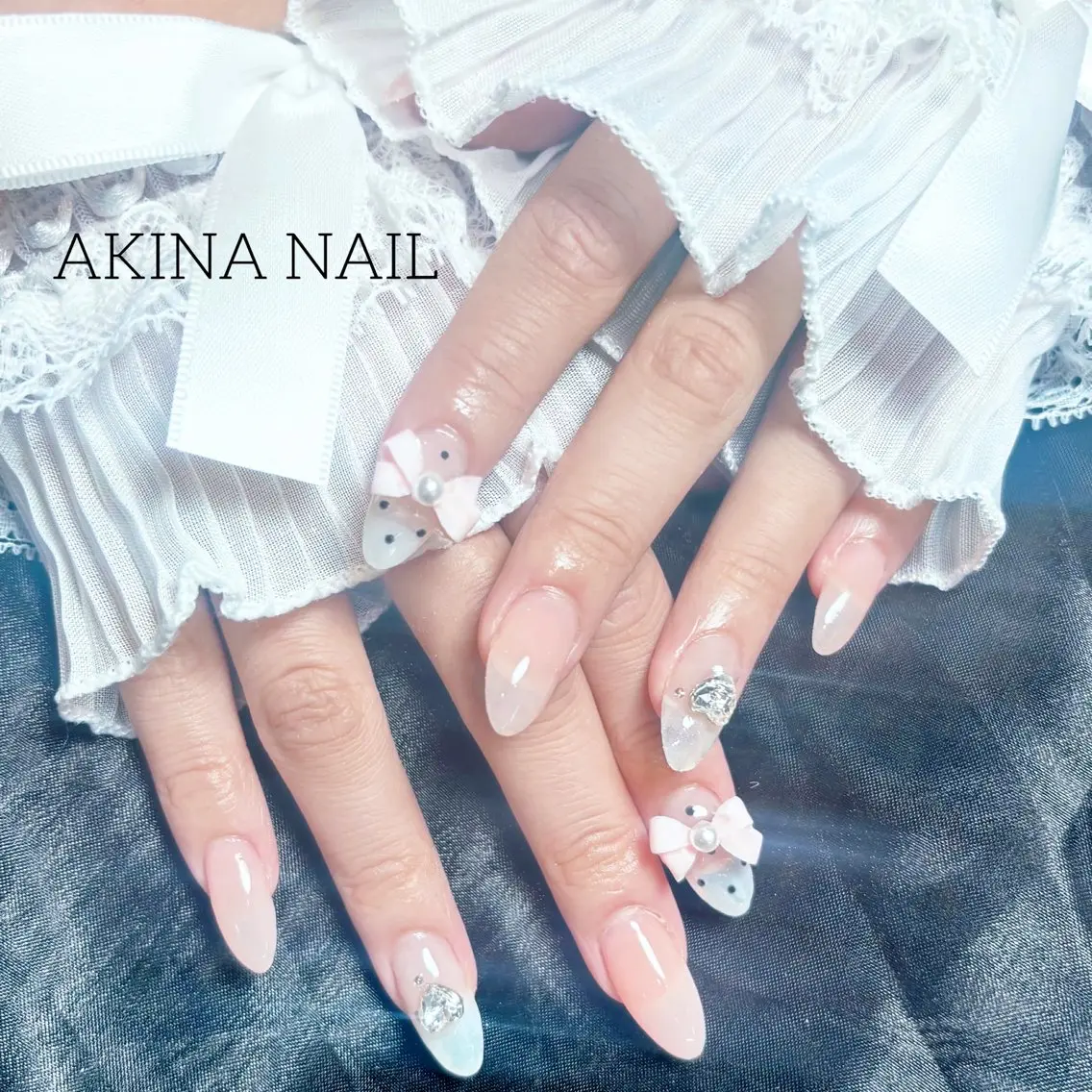 セミロング ハンドネイル Akina Nail 亀戸のネイルデザイン