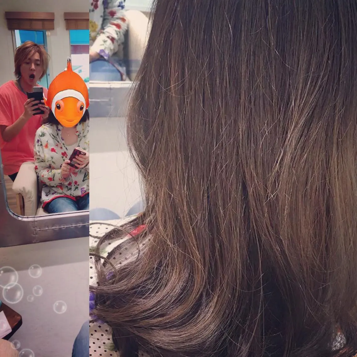 ロング カラー キッズ MAKEーUP WARMのヘアスタイル