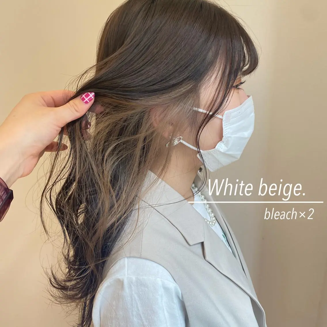 セミロング カラー インナーカラー 小林 夢羽のヘアスタイル