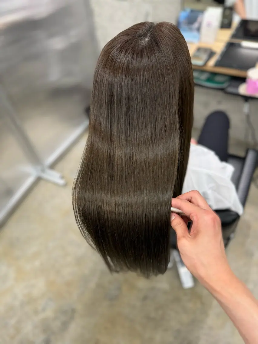 ロング カット ヘアカラー 縮毛矯正 トリートメント 髪質改善/浅沼 亮のヘアスタイル