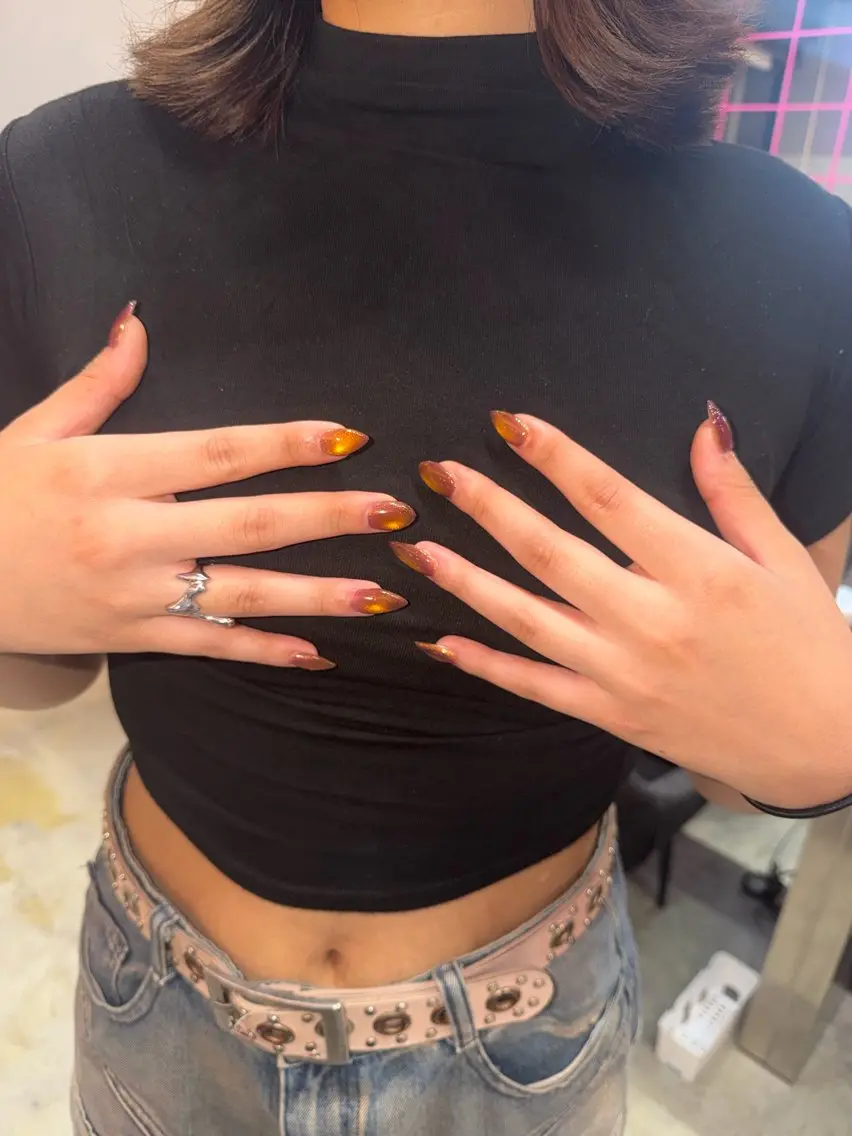 ネイル マグネットネイル ワンカラーネイル VENUS BELT Yuunaのネイルデザイン