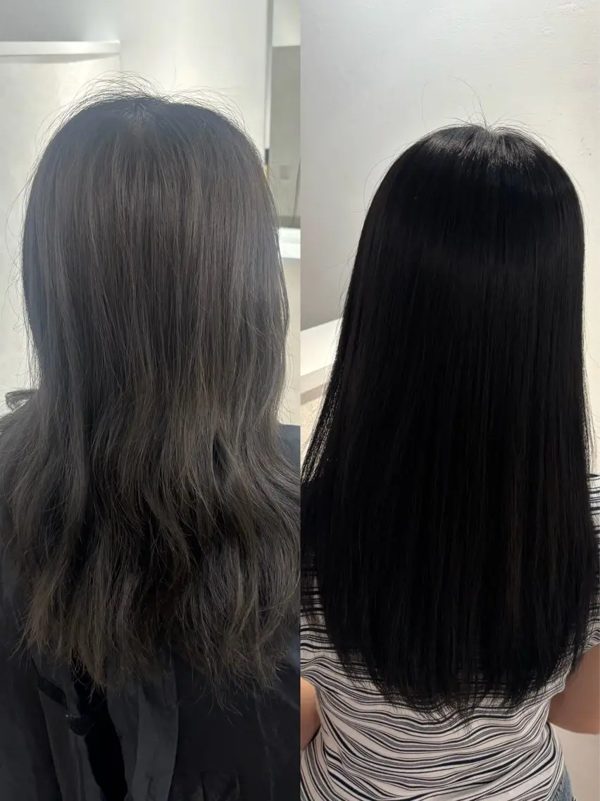 セミロング ヘアカラー 縮毛矯正 トリートメント miyon/ RINOA🇰🇷のヘアスタイル