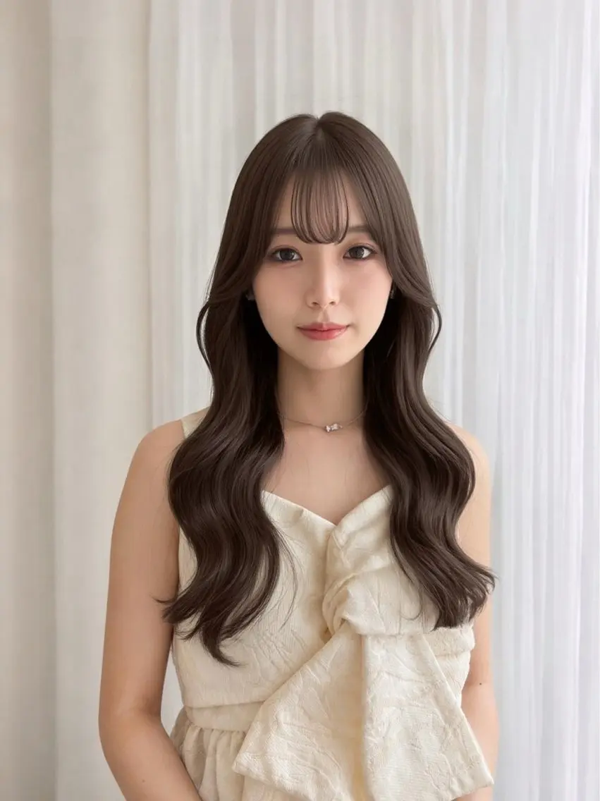 ロング カラー カット ヘアカラー トリートメント ヘッドスパ 💎レイヤー/韓国 💎石戸谷のヘアスタイル