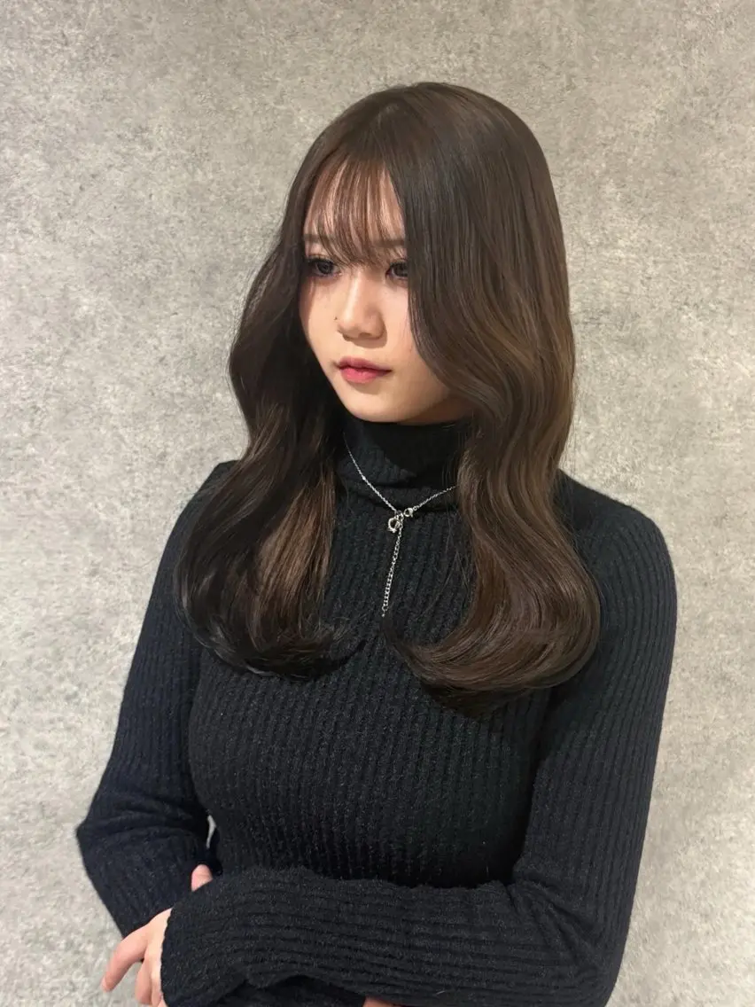 カラー ヘアカラー 紅都🫧透明感 水光カラー🫧のヘアスタイル