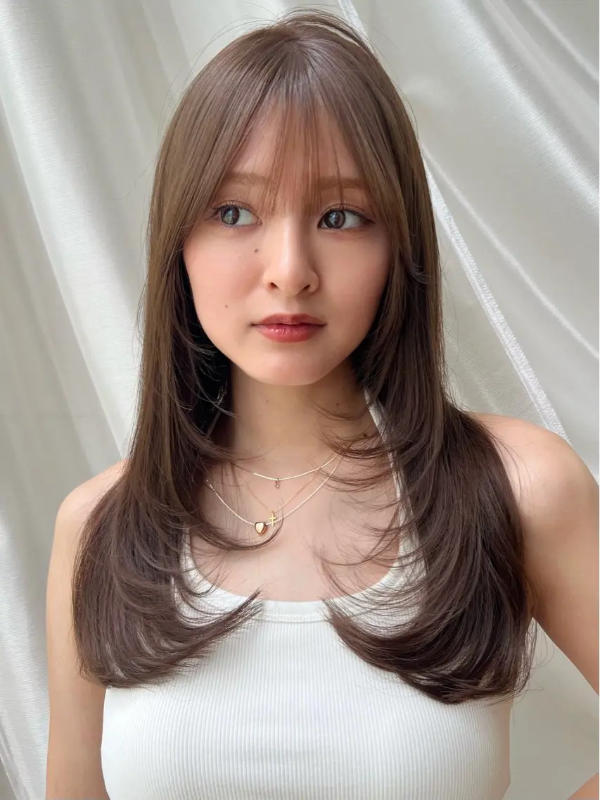 ミディアム カット ヘアカラー 望月威吹/表参道/レ イヤー/似合わせのヘアスタイル