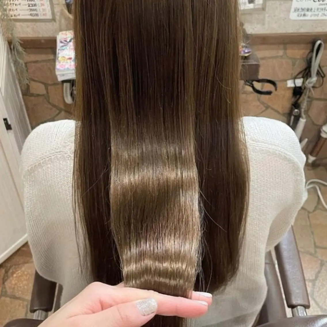 ロング ヘアカラー トリートメント annoii _pomのヘアスタイル