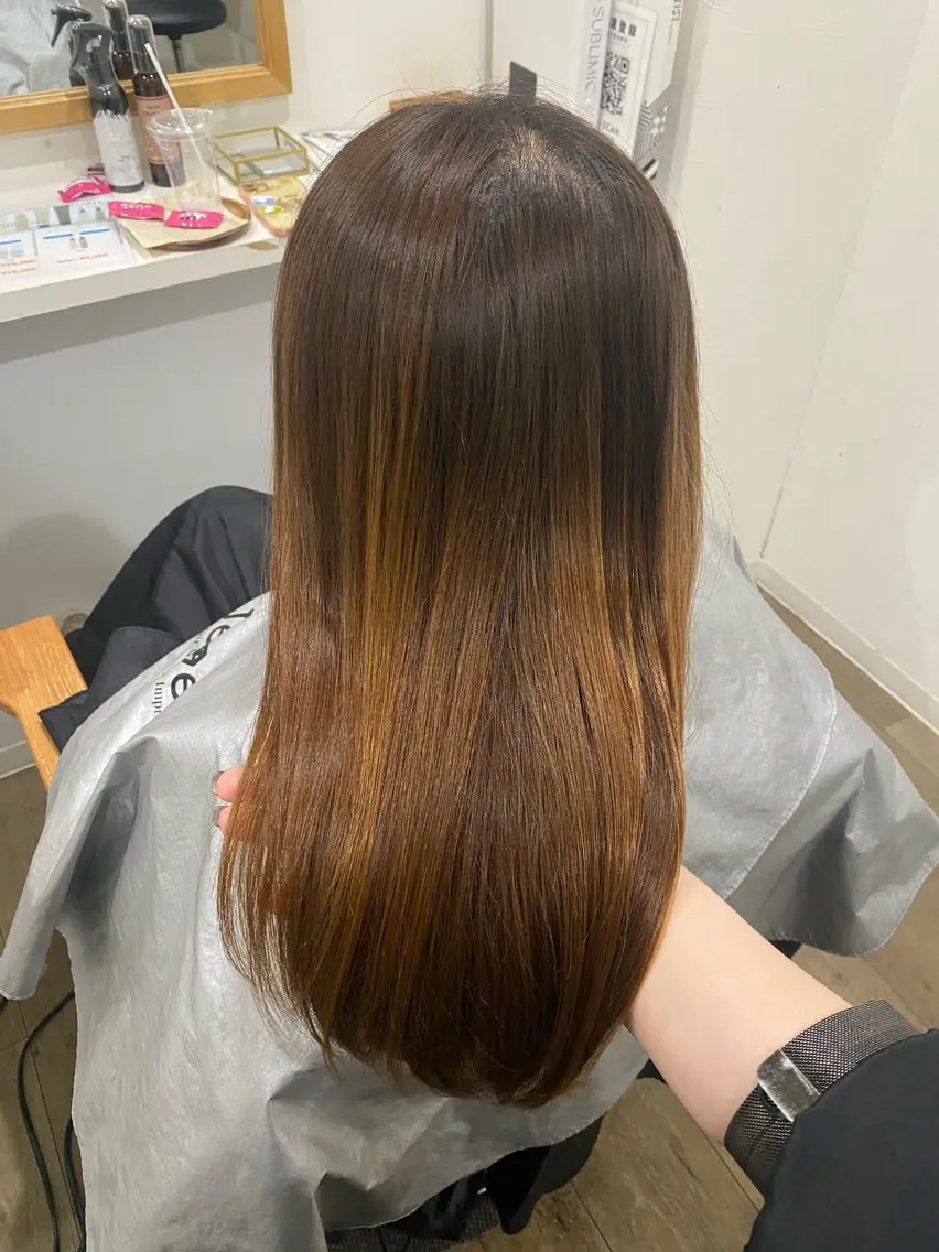ロング カット 縮毛矯正 髪質改善サロン 梅田/ヨナミネのヘアスタイル
