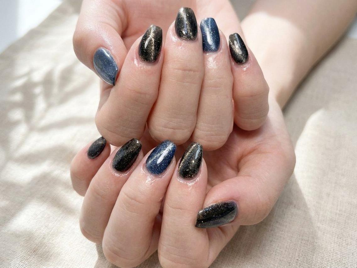 ネイル フラッシュネイル フラッシュマグ マグネットネイル ハンドネイル Lili Nail Studio西荻窪店のネイルデザイン