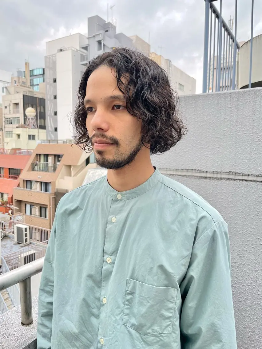 ミディアム パーマ メンズ ミディアムパーマ メンズパーマ moro 丁寧なカウンセリングのヘアスタイル