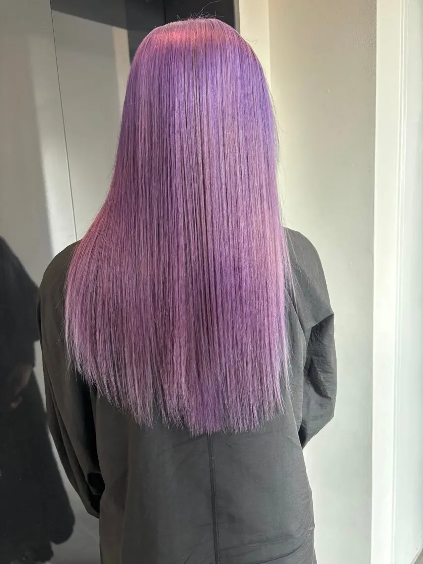 ロング カラー ヘアカラー&縮毛矯正 STAR☆RIVERのヘアスタイル
