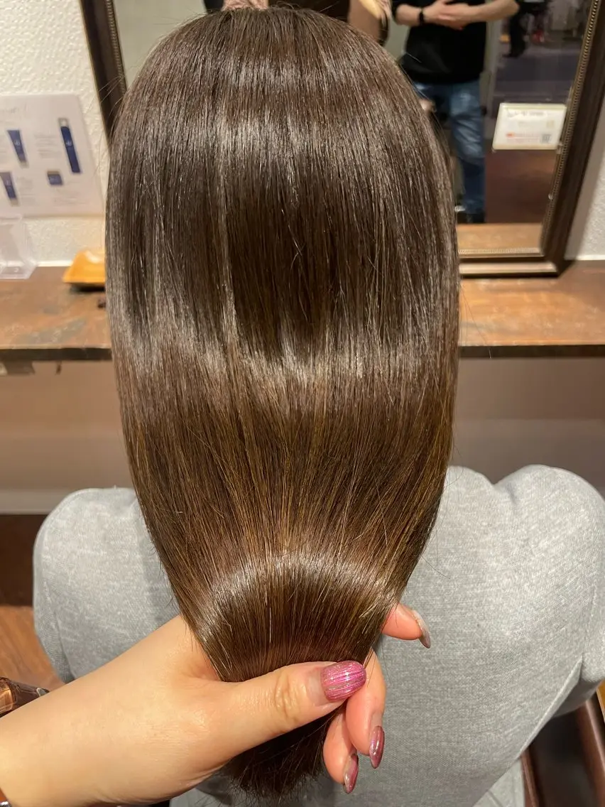 ロング カラー ボブ くびれヘア 髪質改善 縮毛矯正 トリートメント ◇おの あすか◇のヘアスタイル