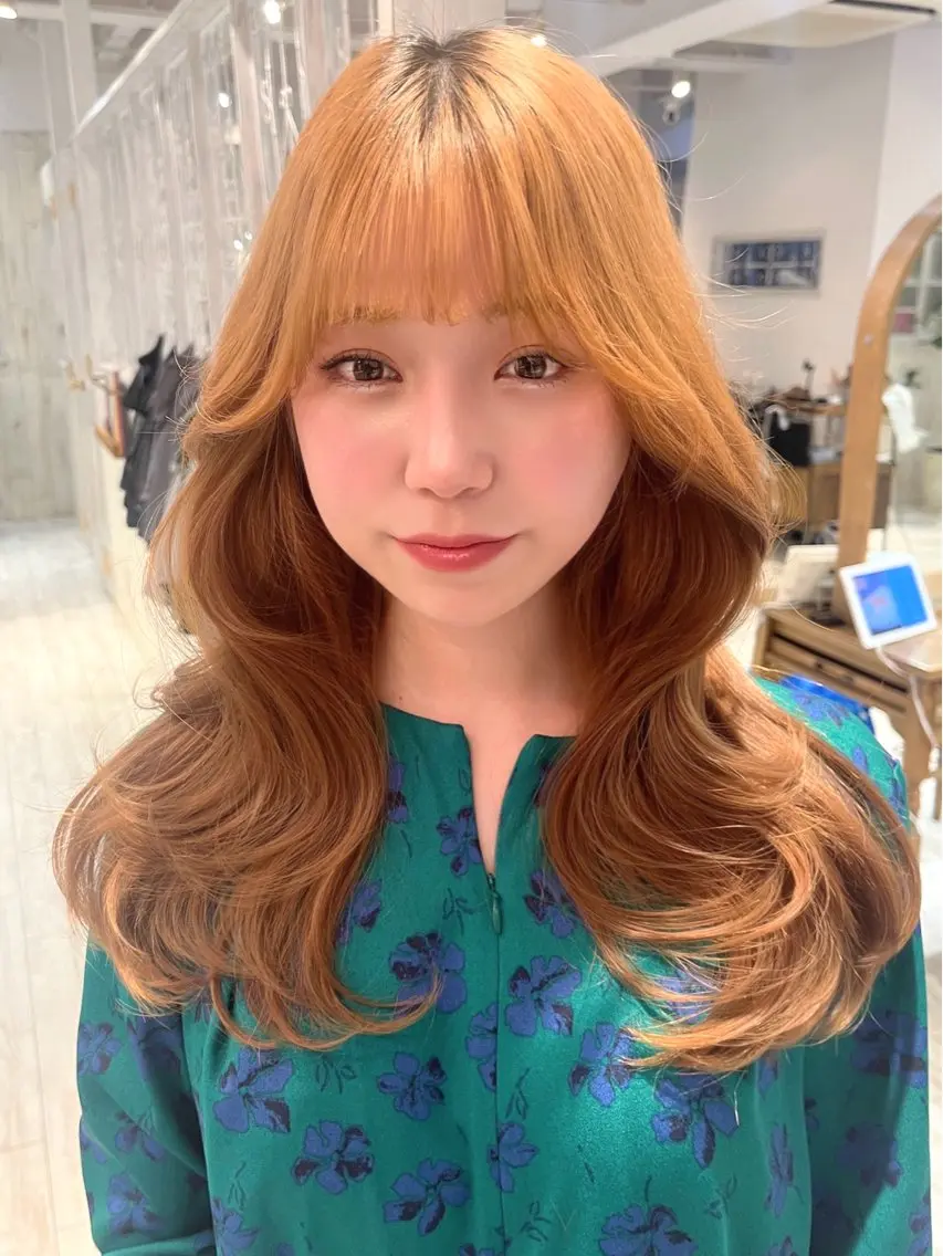 ロング くびれヘア 韓国風ヘア 小顔カット カット ヘアカラー トリートメント レイヤーカット ✨️進藤ひかりのヘアスタイル