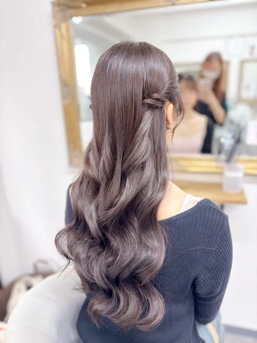 ロング ヘアアレンジ ヘアセット ⭐︎moe 【ヘアセット🧸】のヘアスタイル