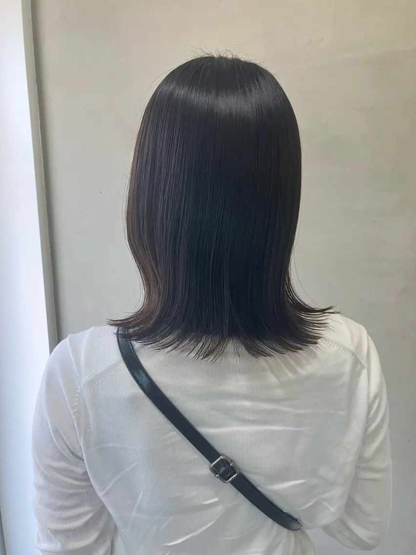 ミディアム ヘアカラー 【ツヤ髪特化】 スズキアキエのヘアスタイル