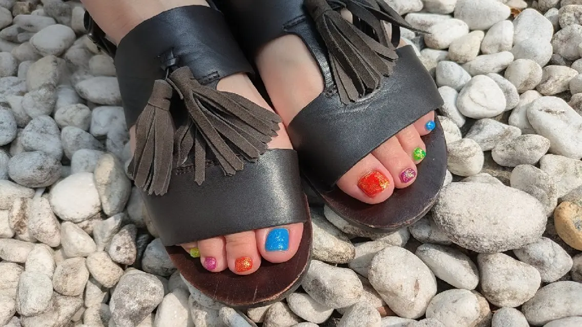 👣フットネイル ワンカラーの写真