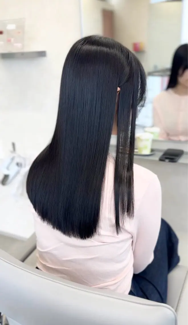 ロング 髪質改善 ヘアカラー トリートメント 髪質改善 赤み消しカラー山本のヘアスタイル